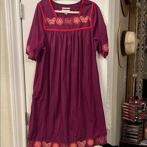 Vibrant Embroidered Midi Dress